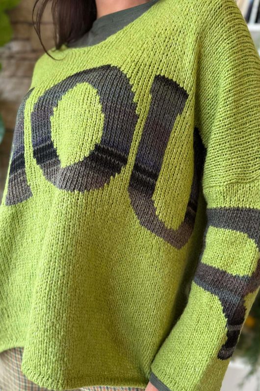 Big Softie Amour Slouch Knit Jumper Olive